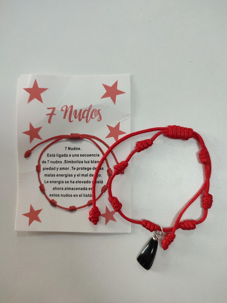 Pulsera 7 nudos roja