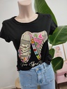 Camiseta Zapatillas negra Joya